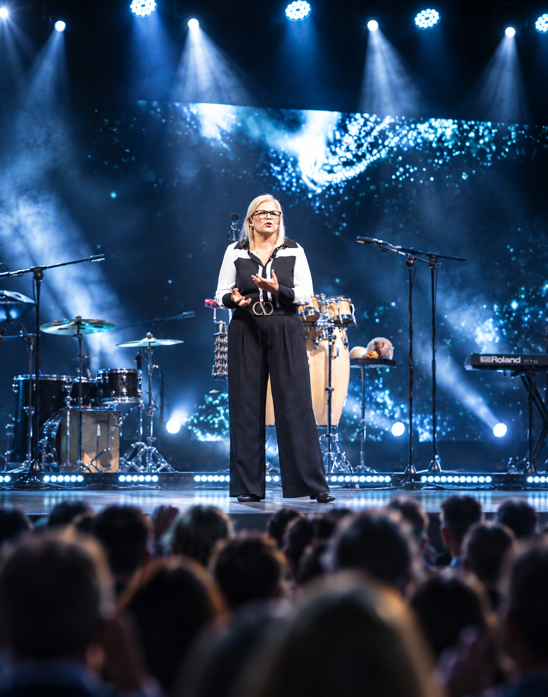 Catalina Hoffmann en el escenario, fotografía oficial en vivo